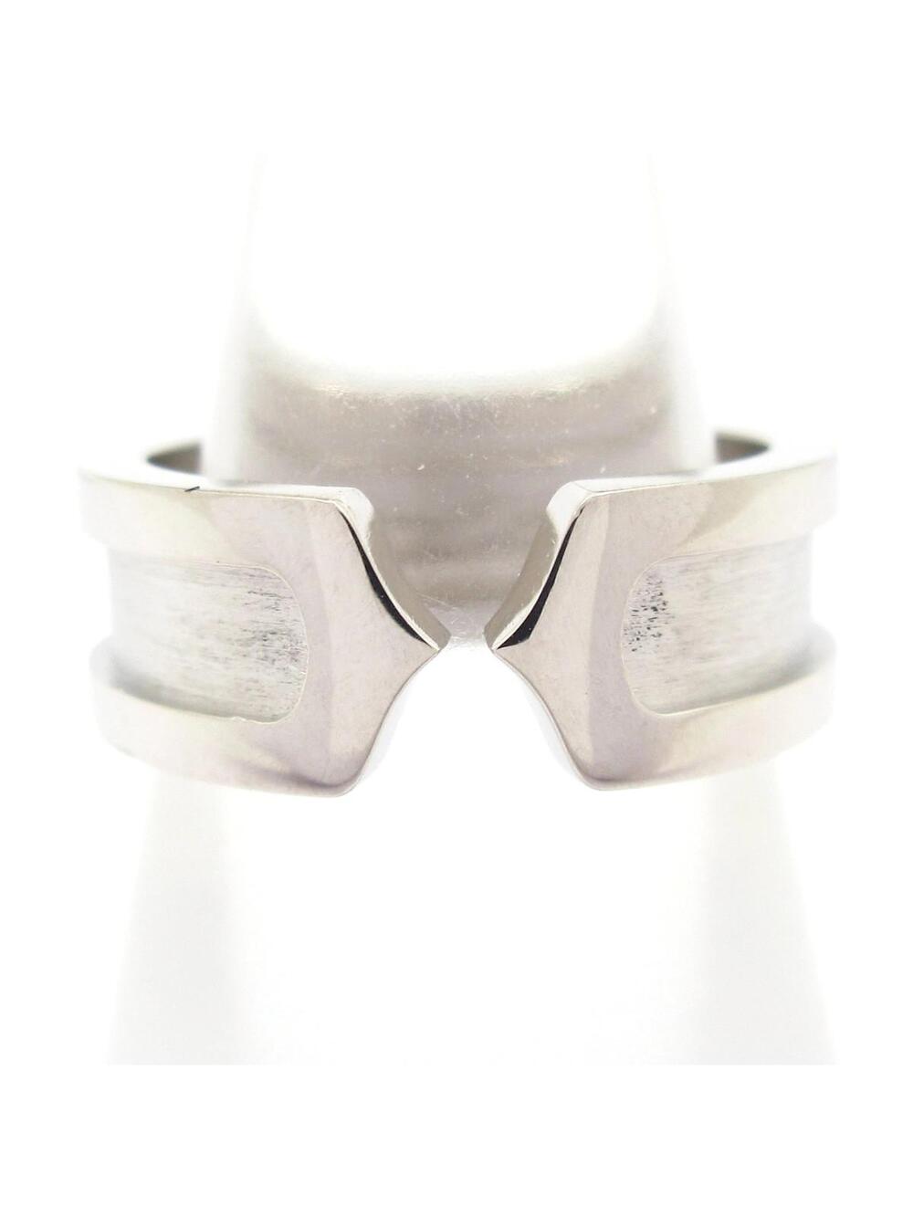 Cartier 2C 18K White Gold E***** Ring #345713C21B